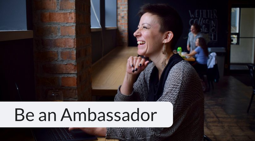 text image 'be an ambassador'
