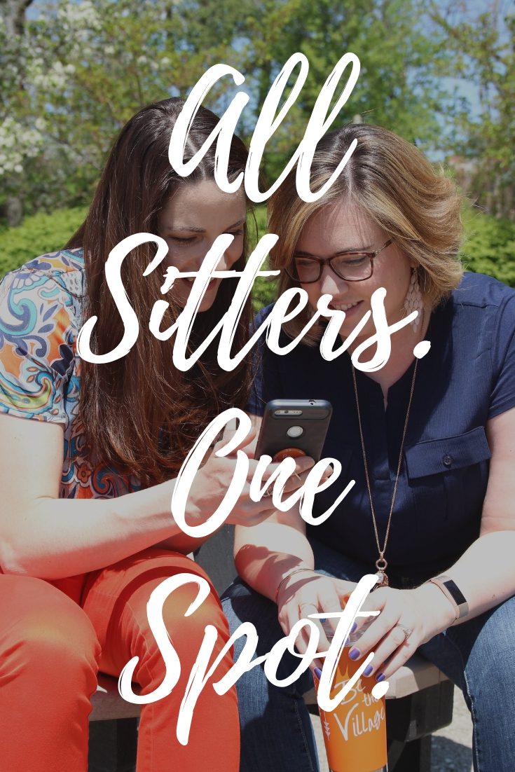 Amy Husted and Audrey Wallace the Co-Founders of Komae, text image 'all sitters. one spot'