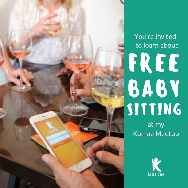 a group of people looking a group of people looking at their phones with wine, text image 'You're invited to learn about free babysitting at my Komae Meetup' their phones, text image 'You're invited to learn about free babysitting at my Komae Meetup'