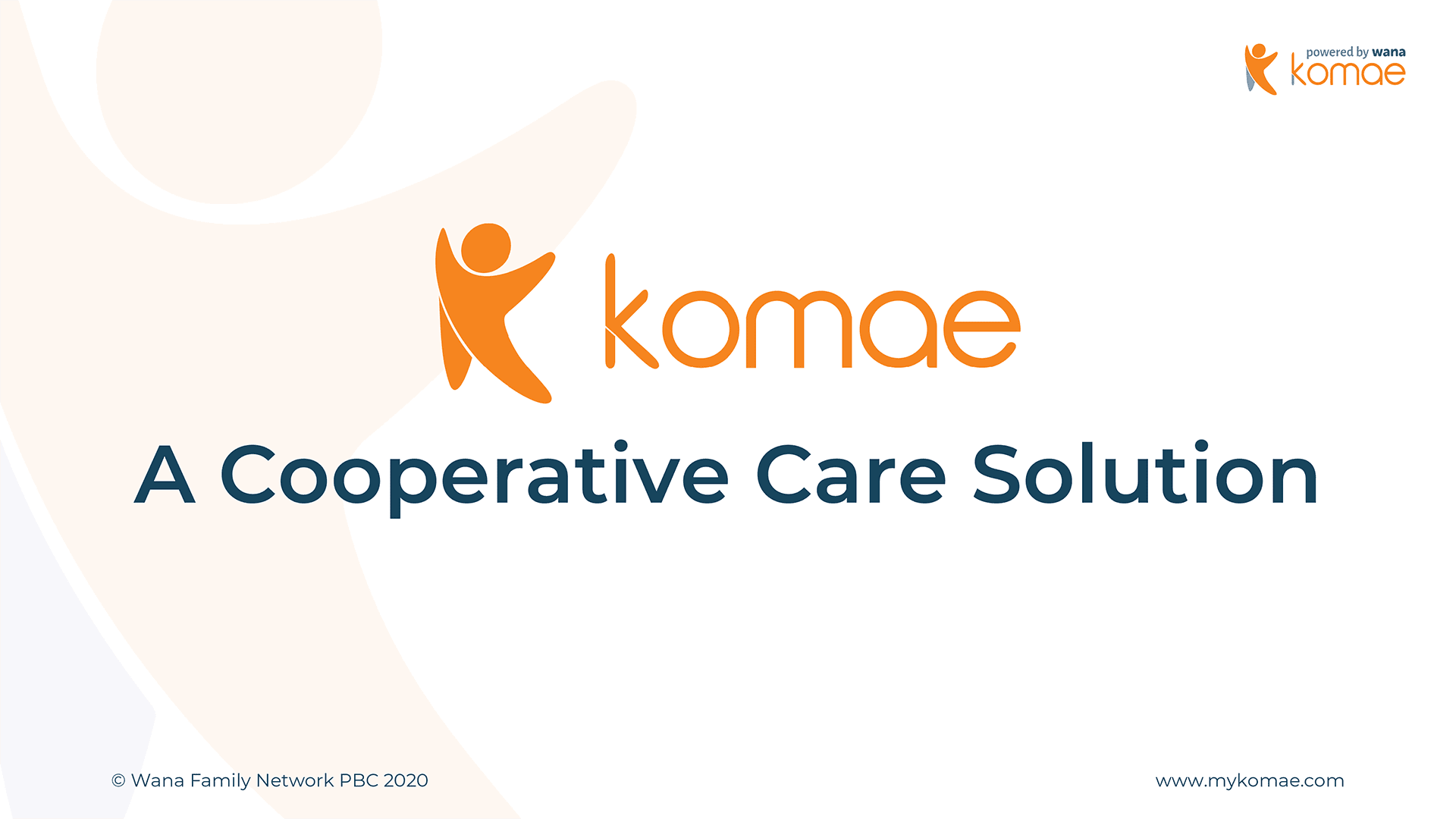 Komae logo with text reading 'a cooperative care solution'