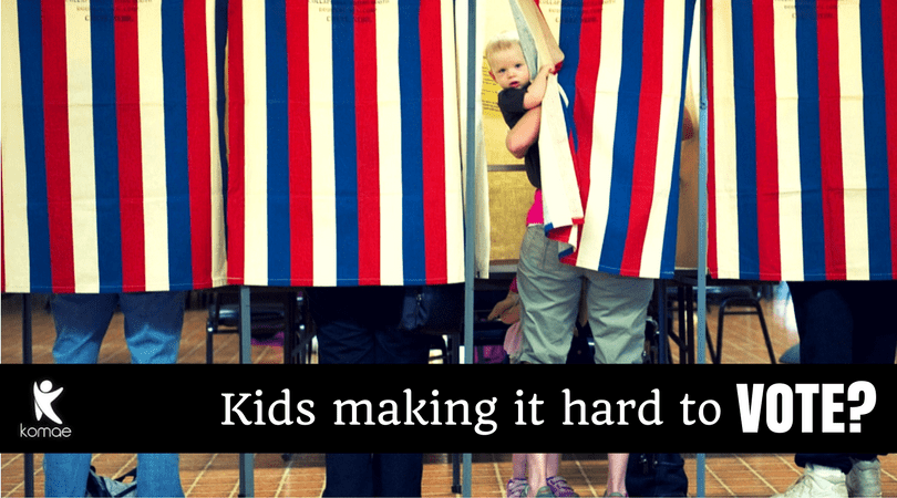 Voting is hard with kids