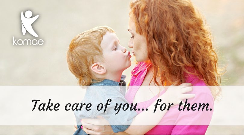 A mom kissing her son. Get refreshed and be the mom you want to be.