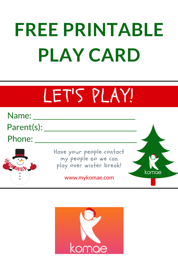 Christmas Playcard
