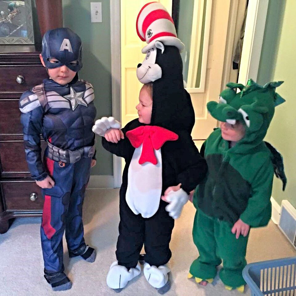 Kids in costumes